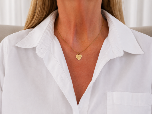Gold "Fuck Off" Heart Pendant Necklace – Bold Statement Jewelry
